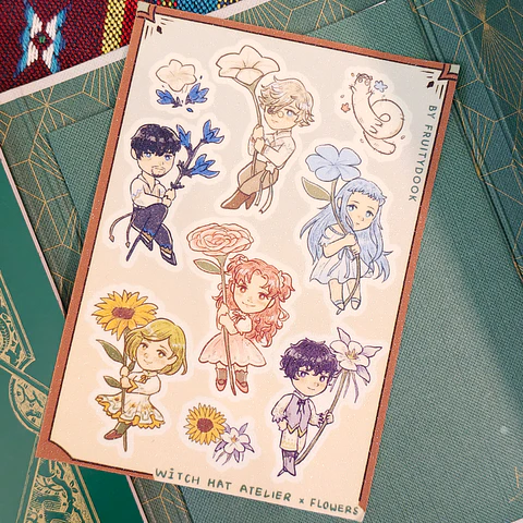 Witch Hat Atelier x Flowers Sticker Sheet