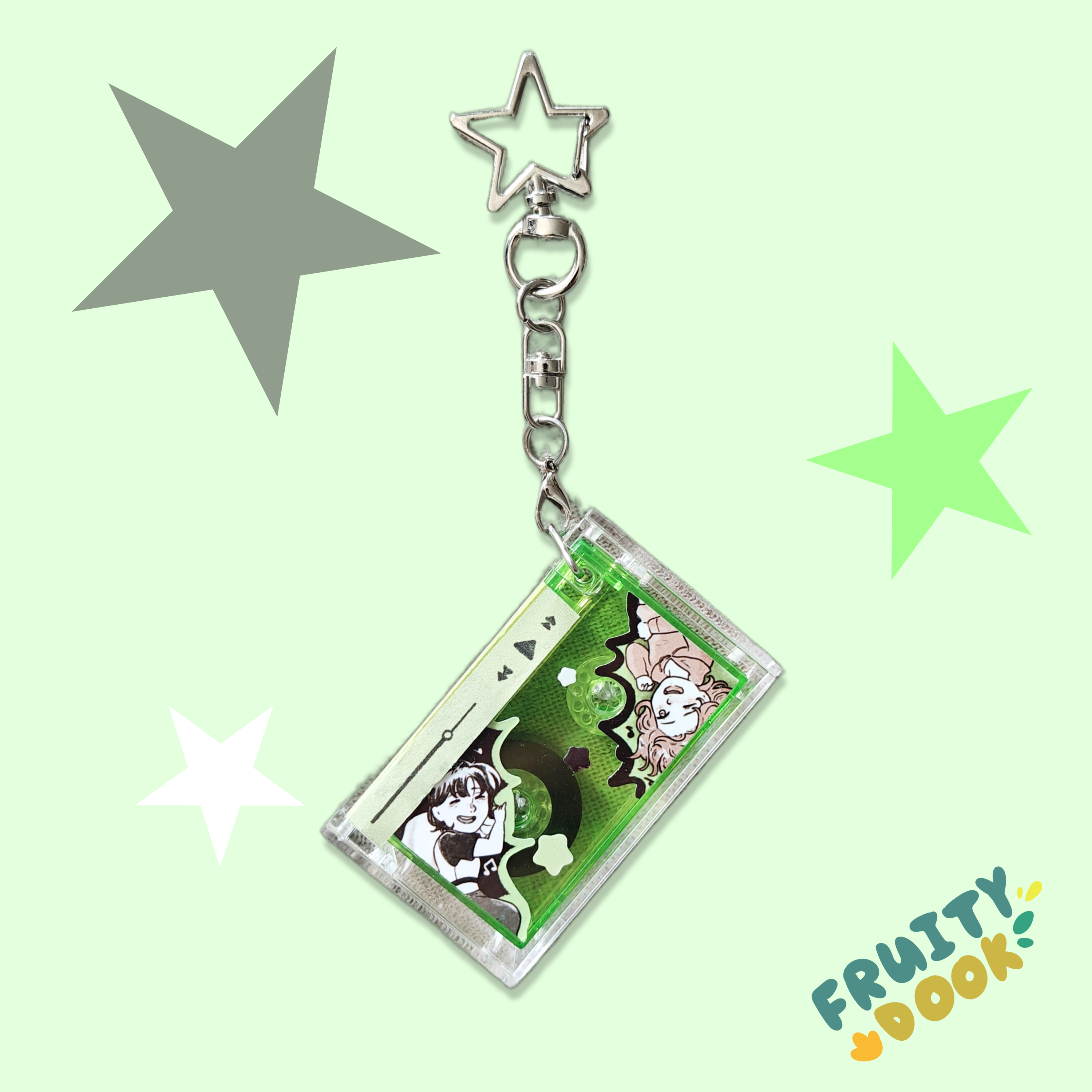 ★ TGSWIIWAGAA / Green Yuri Casette Tape Charm 1