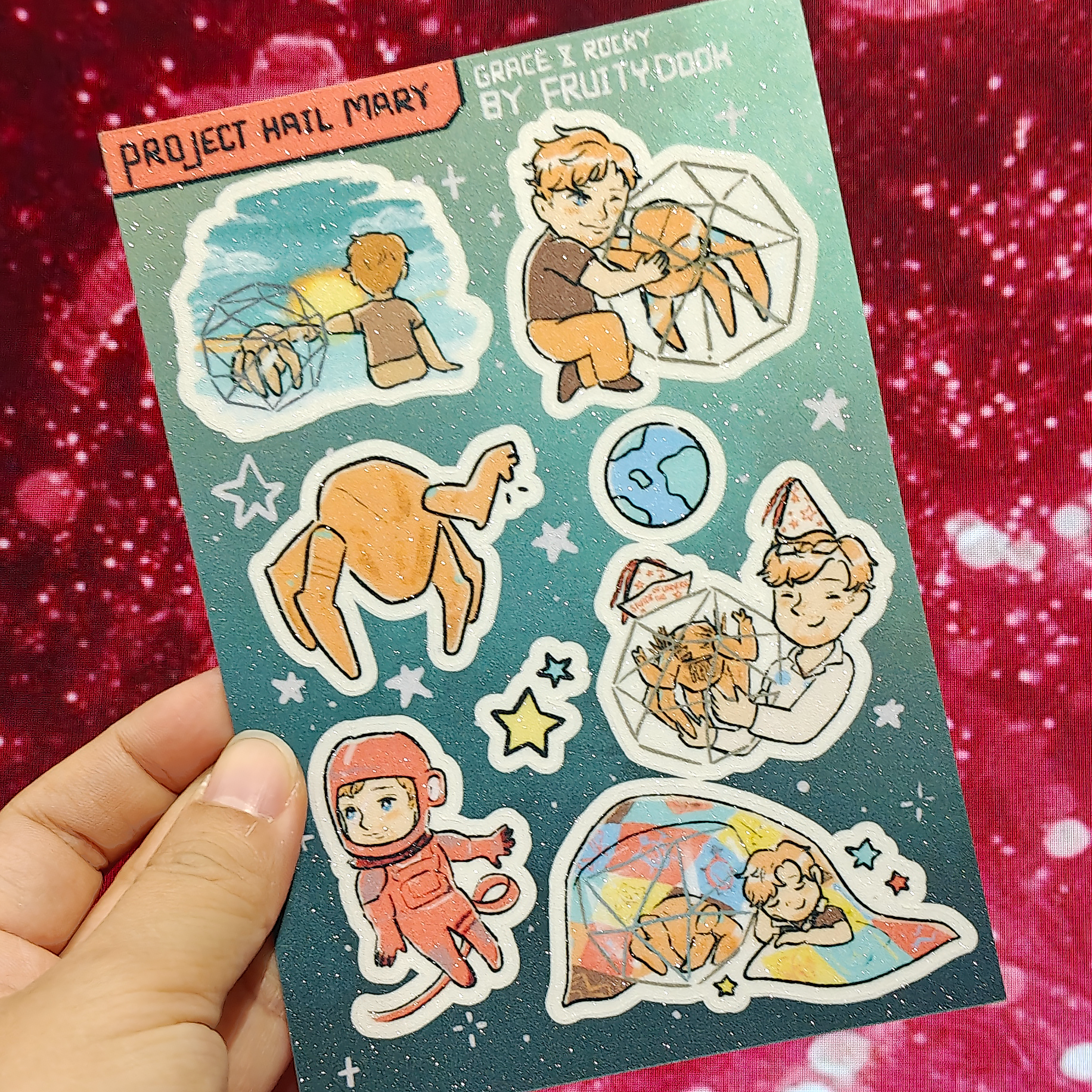 Proj. Hail Mary - Grace & Rocky Sticker Sheet 1