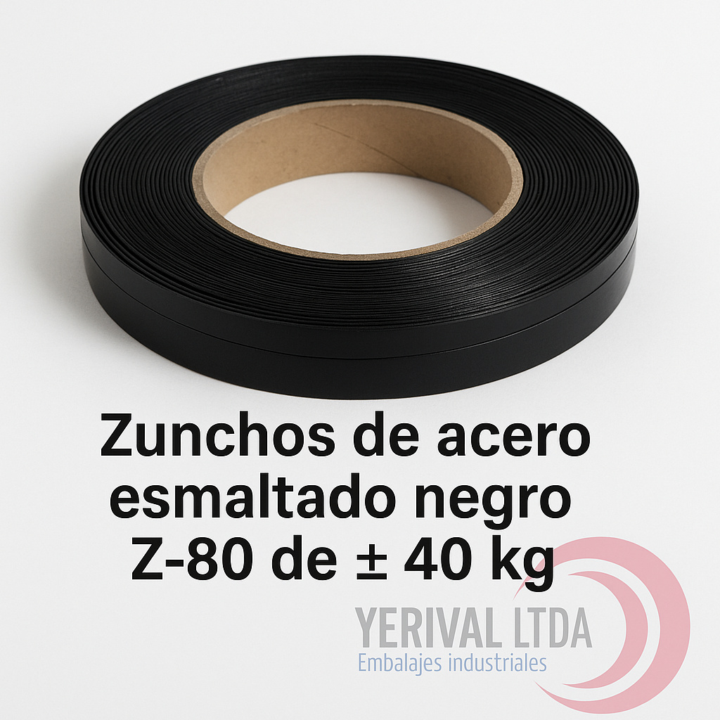 Zunchos de acero esmaltado negro Z-100