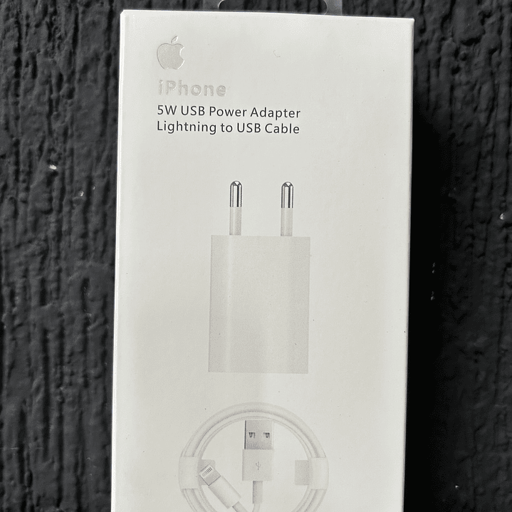 Cargador para IPhone 5w Base + Cable Usb Lightning 