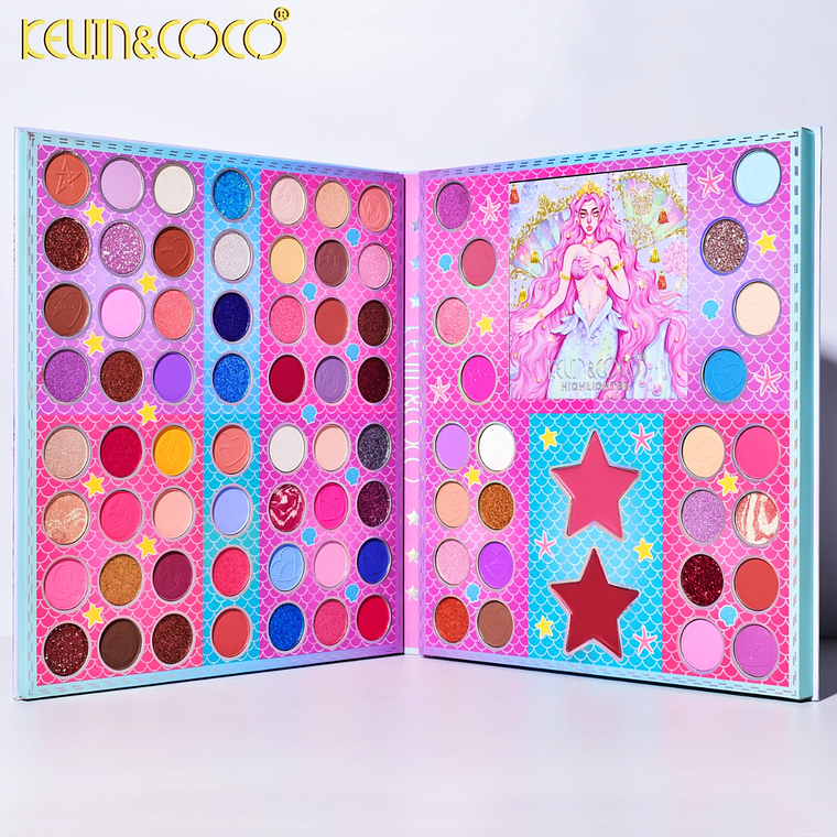 PALETA DE SOMBRAS DE OJOS MERMAID TEASURE DE 86 COLORES 2