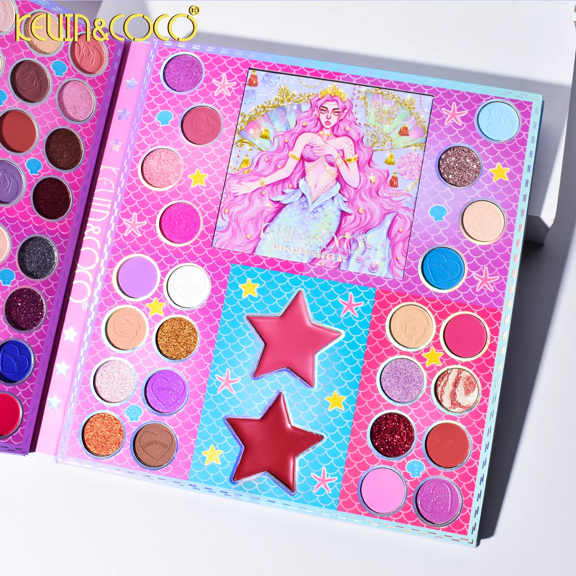 PALETA DE SOMBRAS DE OJOS MERMAID TEASURE DE 86 COLORES 3