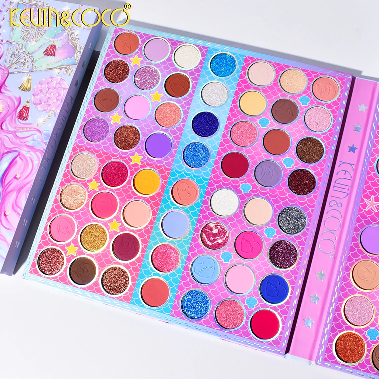 PALETA DE SOMBRAS DE OJOS MERMAID TEASURE DE 86 COLORES 4