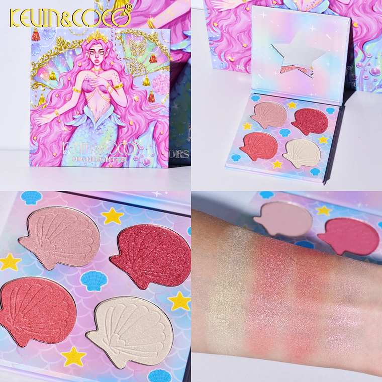 PALETA DE SOMBRAS DE OJOS MERMAID TEASURE DE 86 COLORES 6