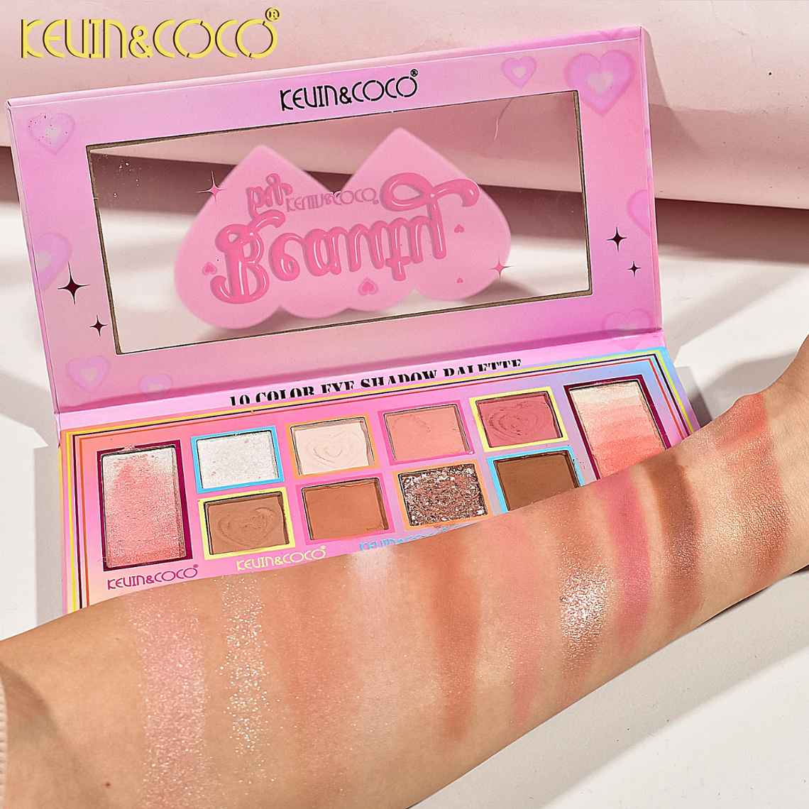 PALETA DE SOMBRAS DE OJOS HEARTBEAT DE 10 COLORES 2