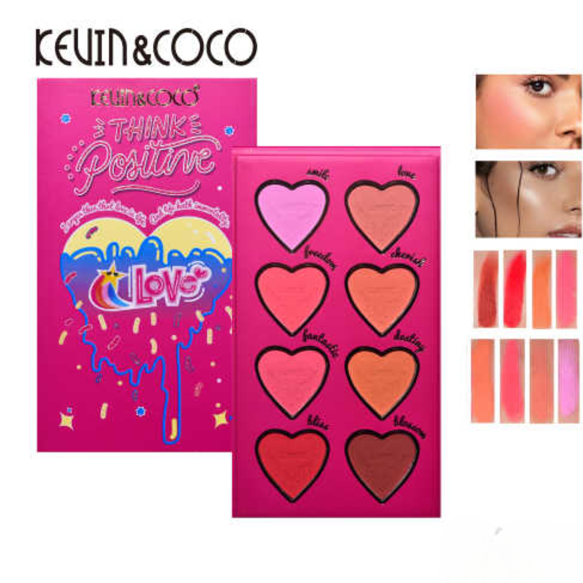 PALETA DE RUBORES THINK POSITIVE 8 COLORES  1