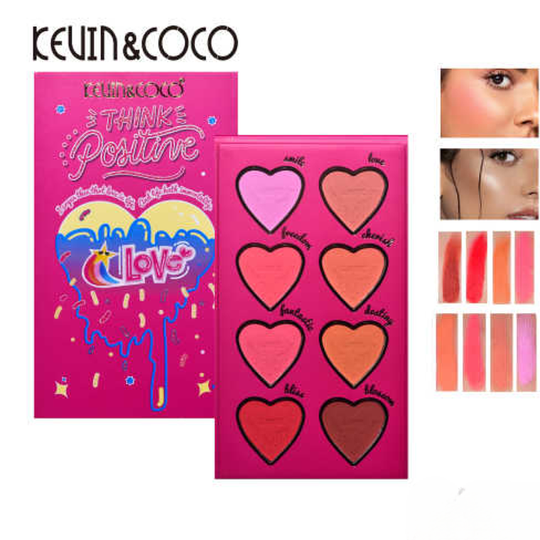 PALETA DE RUBORES THINK POSITIVE 8 COLORES  1