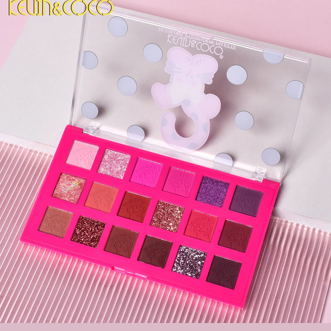 PALETA DE SOMBRAS DE OJOS DE 18 COLORES SPOTTY KITTY 6