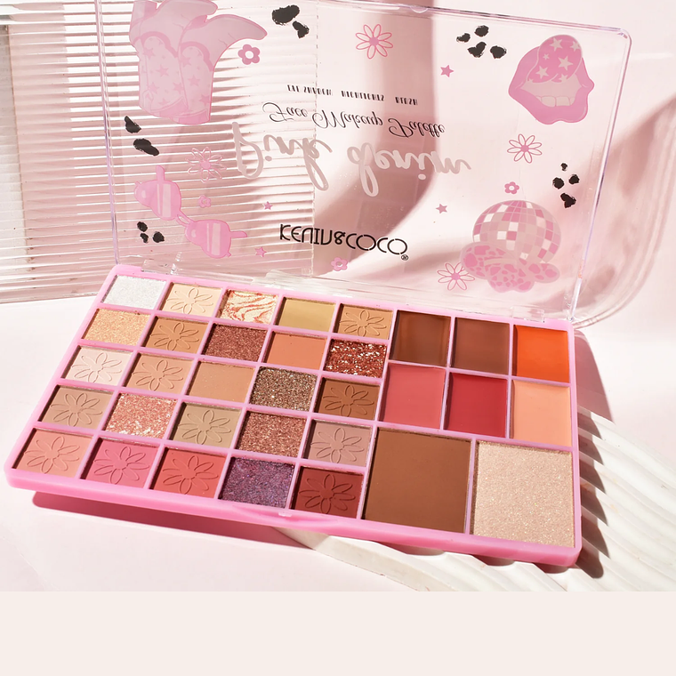 PALETA DE SOMBRAS DE OJOS VAQUERAS CHIC  DE 33 COLORES 5