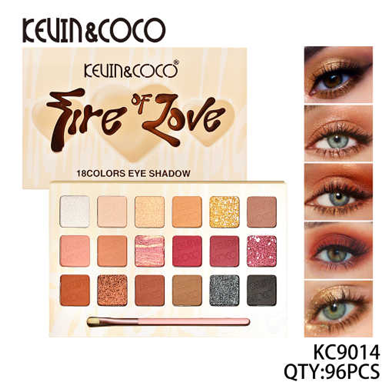 PALETA DE SOMBRAS DE OJOS FIRE OF LOVE 18 COLORES 1
