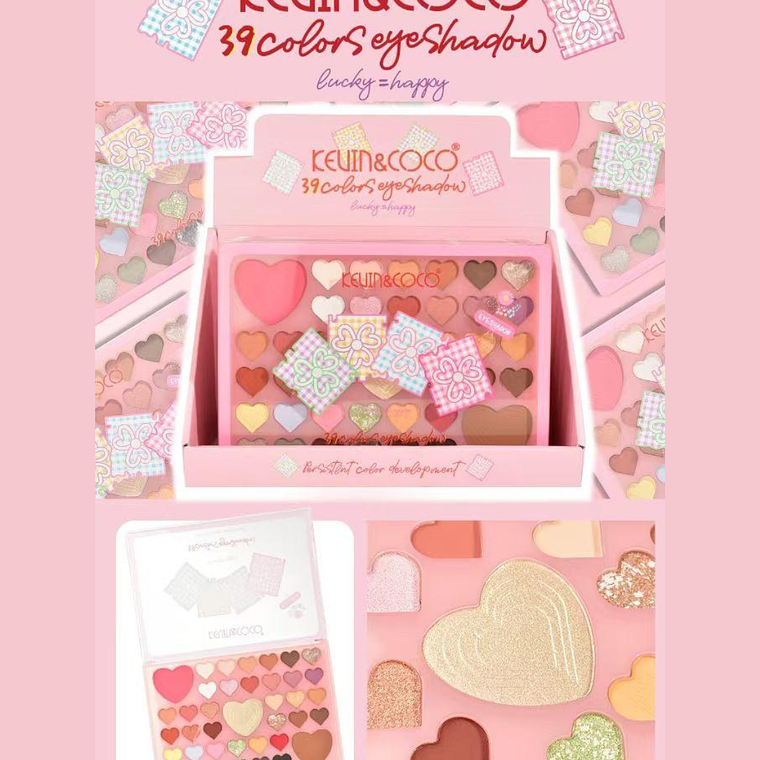 PALETA DE SOMBRA DE OJOS PUZZLE HEART DE 39 COLORES  3