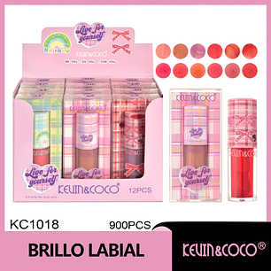 Brillo de labios de café a cuadros individuales 