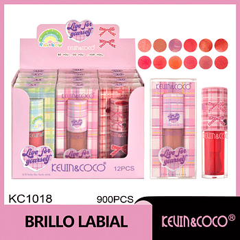 Brillo de labios de café a cuadros individuales 