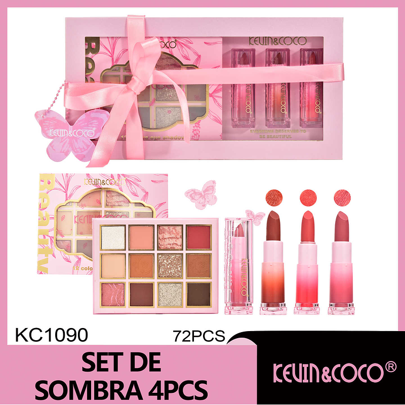 Set de brillo de labios y sombras de ojos