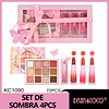 Set de brillo de labios y sombras de ojos