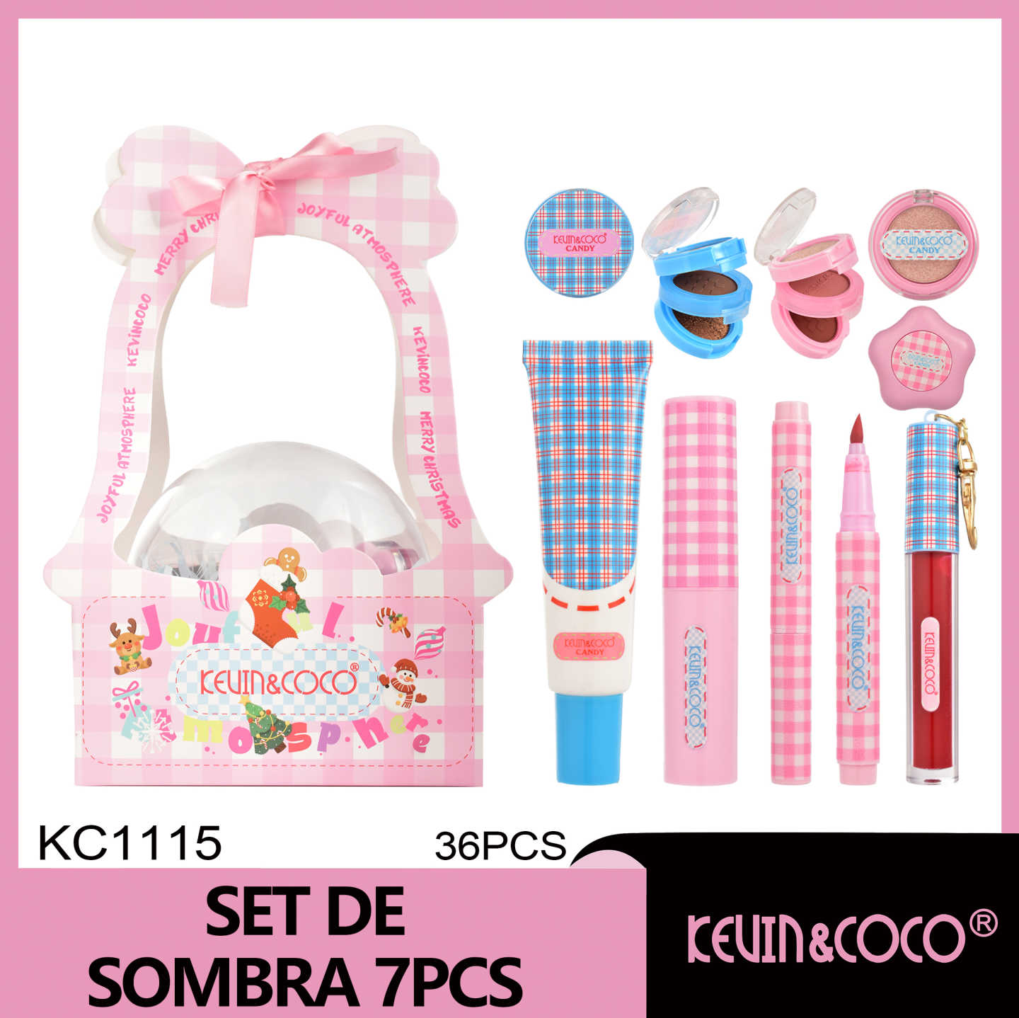 Set de brillo de labios y sombras de ojos