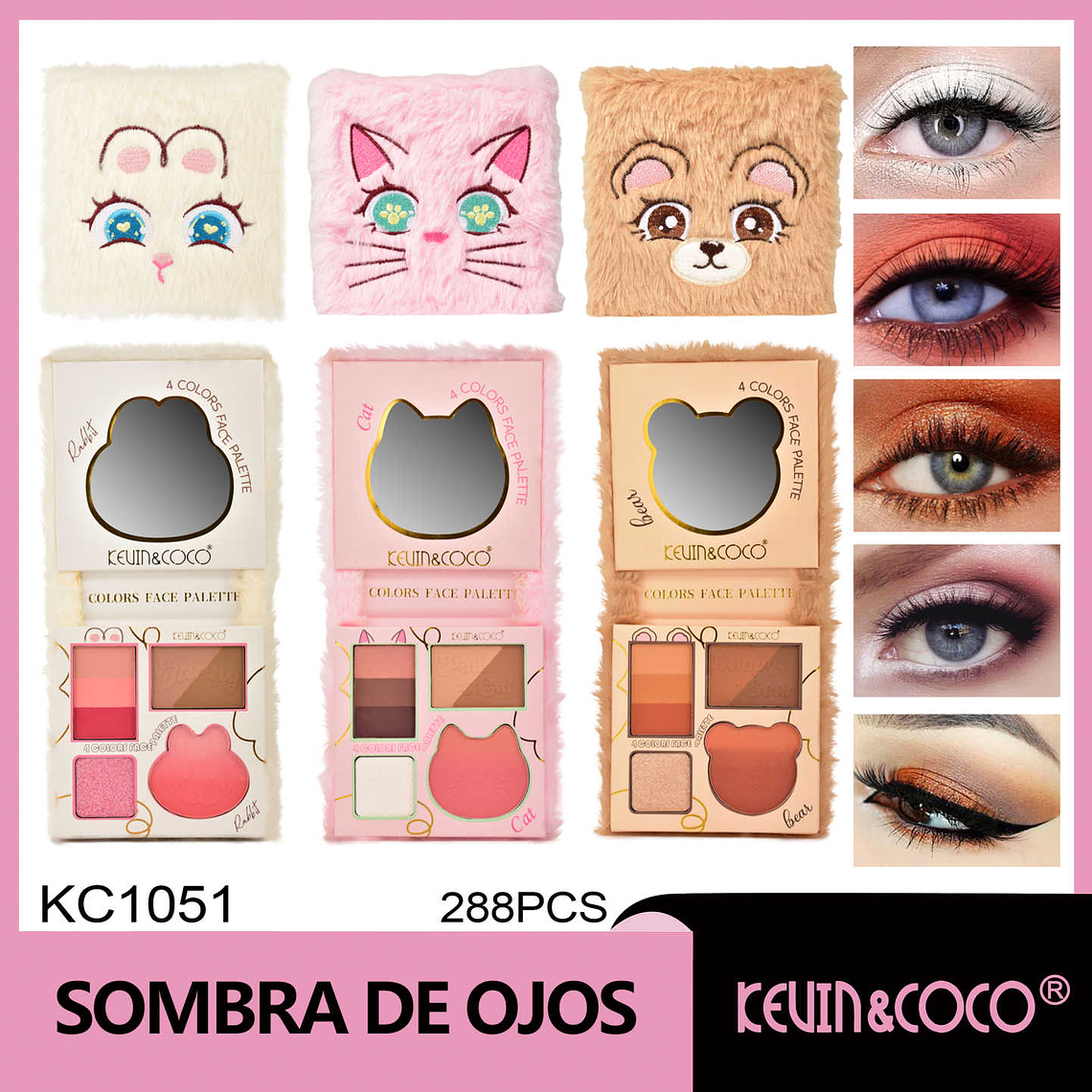 Paleta facial de 4 colores Maoqiu Shijian  1