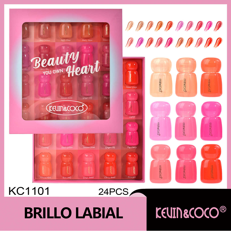 Youge Pink Mirror Lip Glaze - Juego grande 