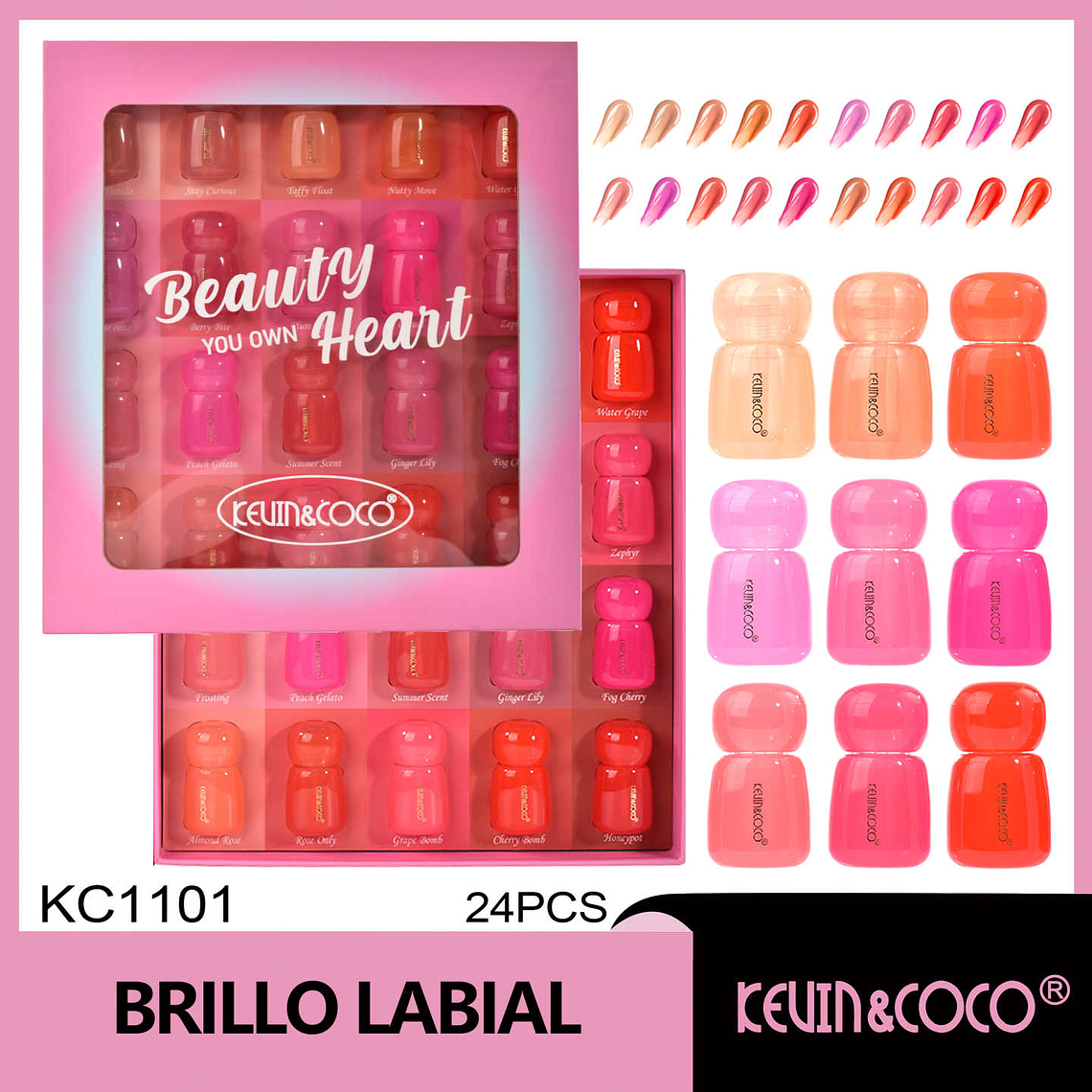 Youge Pink Mirror Lip Glaze - Juego grande  1