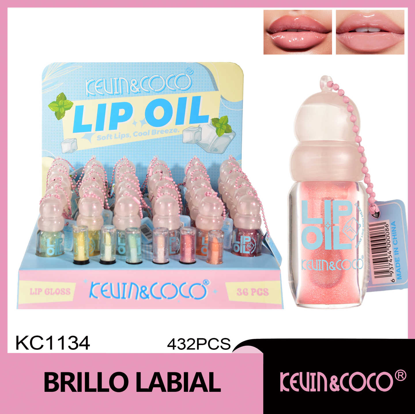  Brillo labial perlado de menta