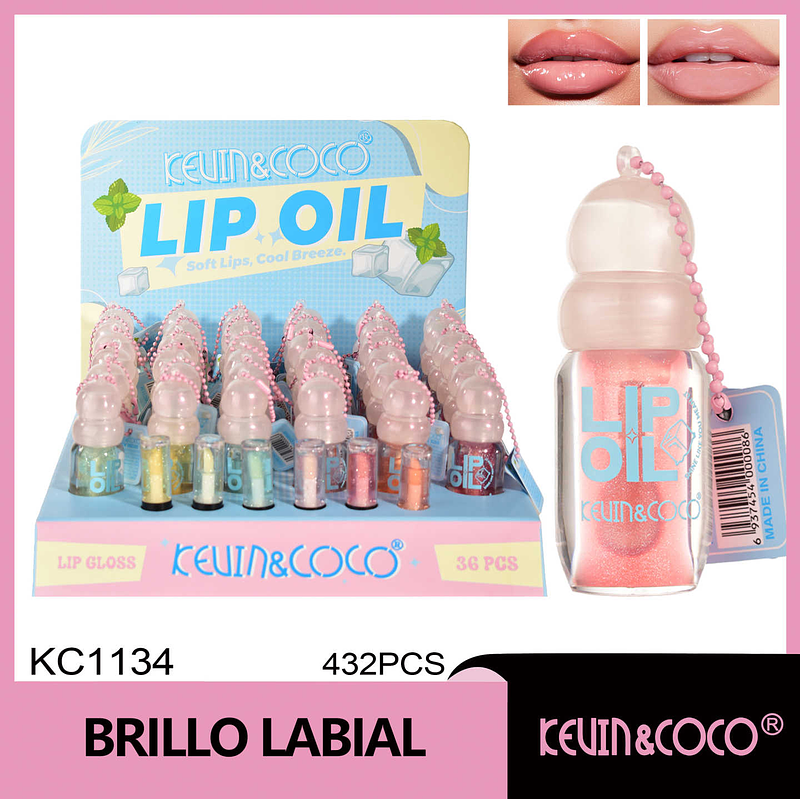  Brillo labial perlado de menta