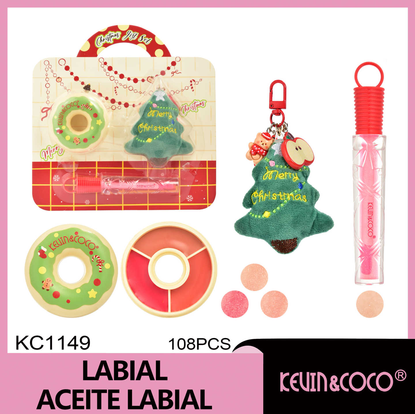 Set de brillo de labios y sombras de ojos