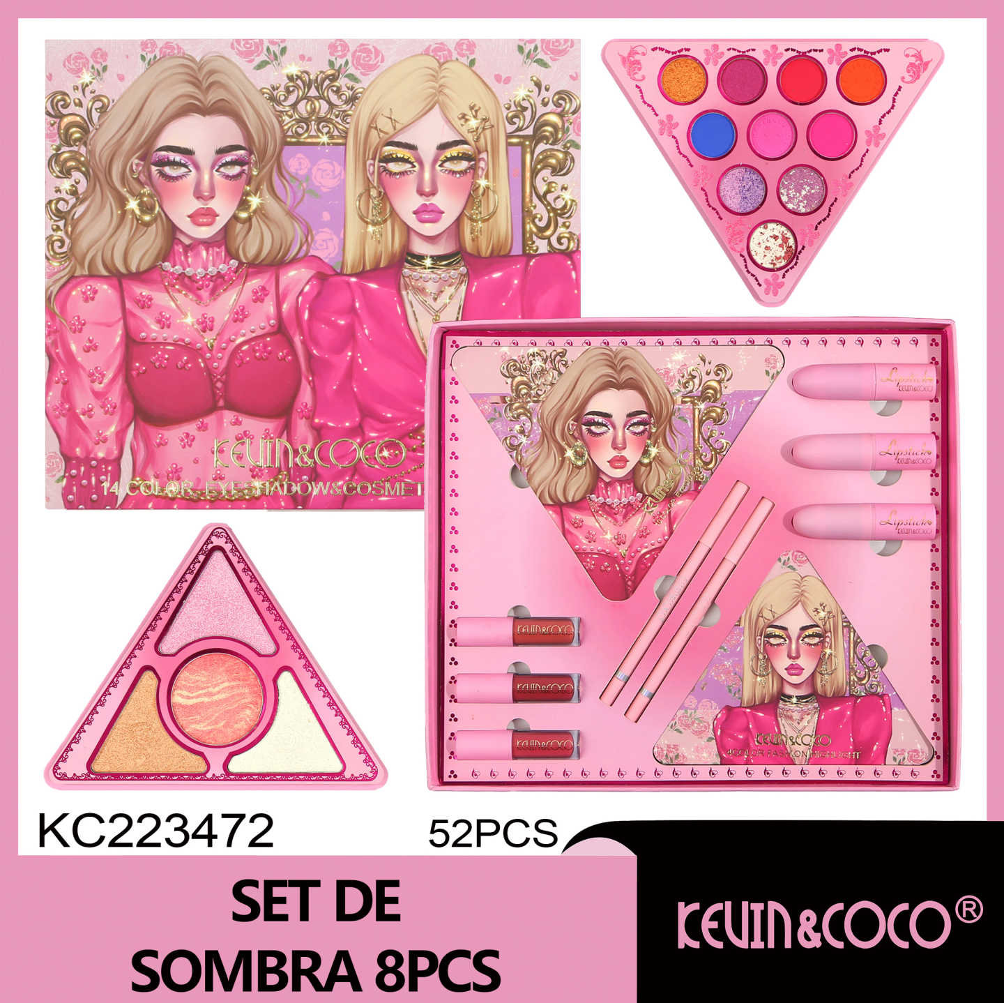   El conjunto de rosas en forma de V de 14 colore