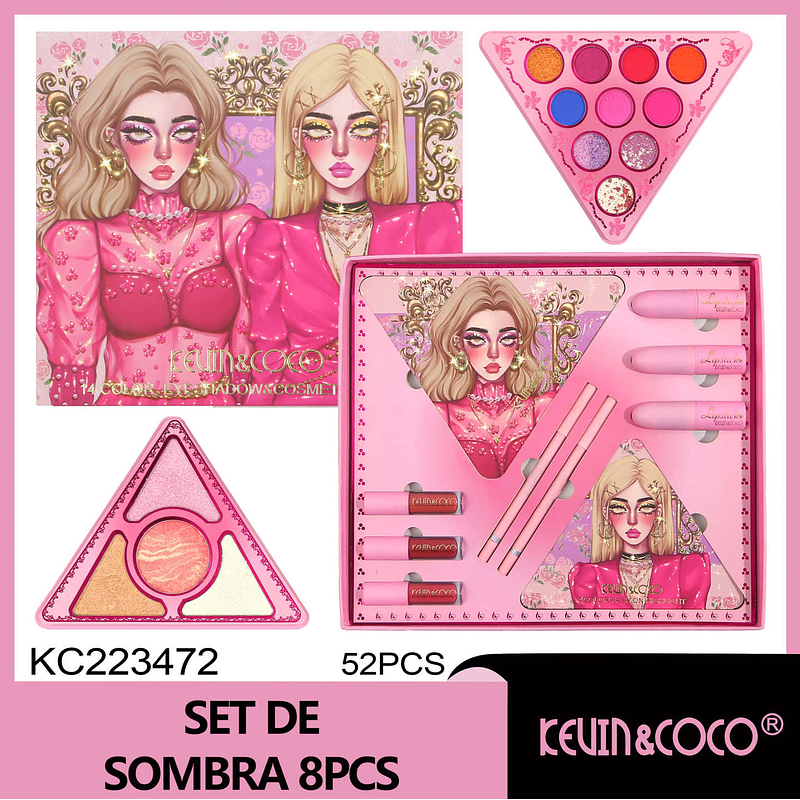   El conjunto de rosas en forma de V de 14 colore