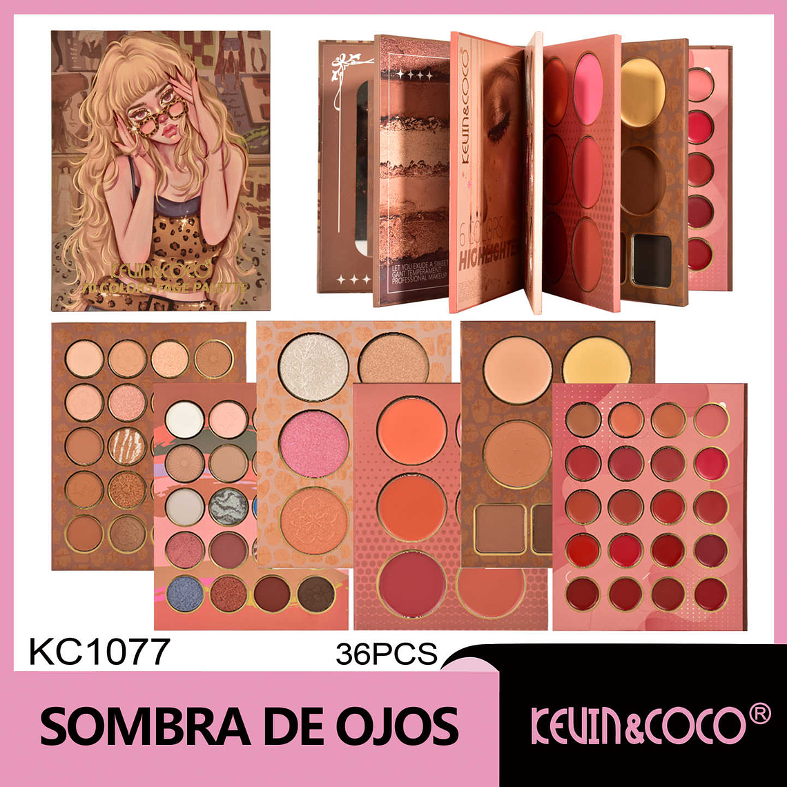  Sombra de ojos Chica leopardo 79 colores  1