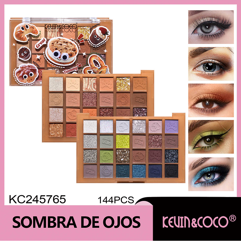   Juego de sombras de ojos de 24 colores Dessert Bread Series B 