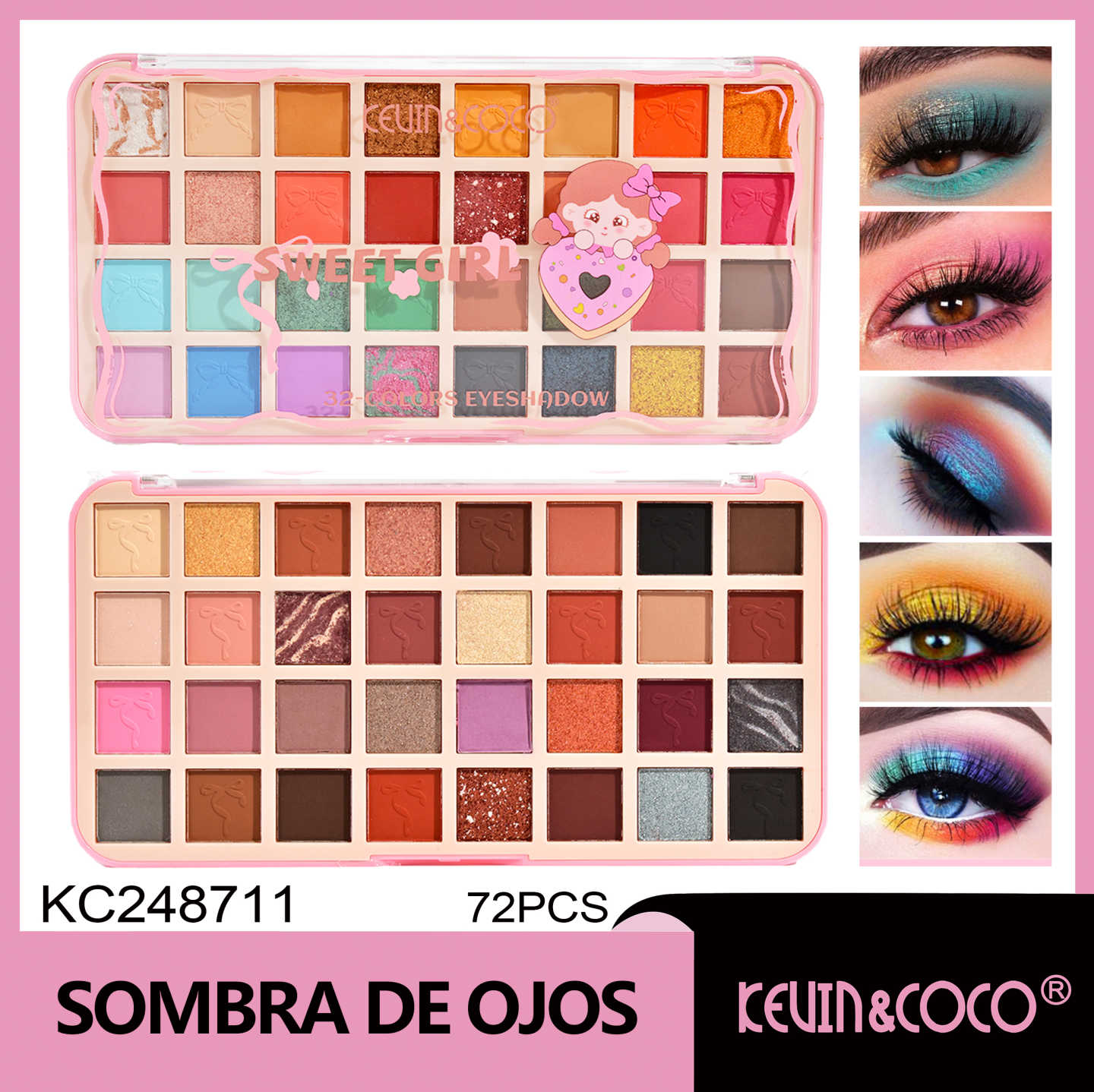   Sombra de ojos Candy Elf de 32 colores 