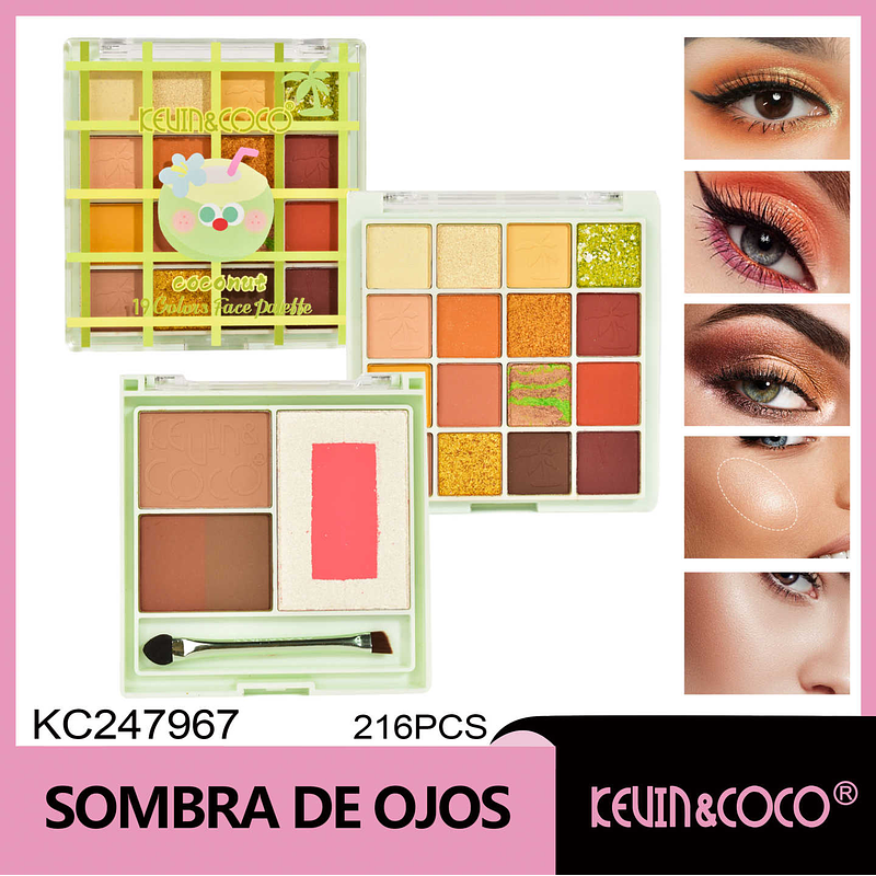  Set de maquillaje Coco de 19 colores Fruit Paradise 