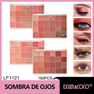   Paleta de sombras de ojos de 24 colores con forma de lazo y diseño de estrellas en caja de plástico 