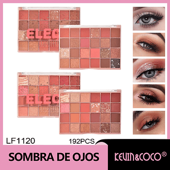  Paleta de sombras de ojos de 24 colores Pink Diamond Stardust en estuche de plástico 