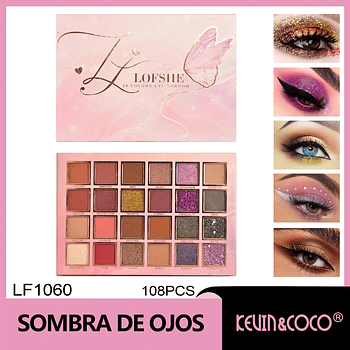  Paleta de sombras de ojos Dreamy Crystal Butterfly de 24 colores 