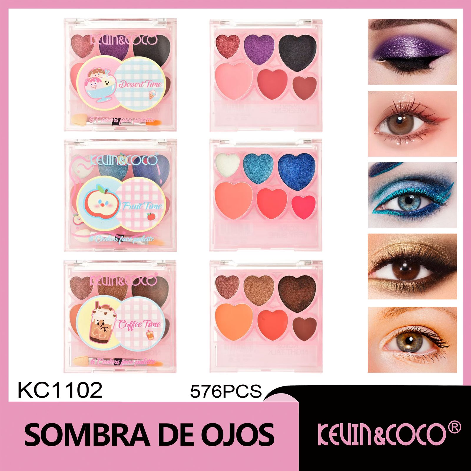  Paleta de sombras de ojos de 6 colores Graffiti Party 