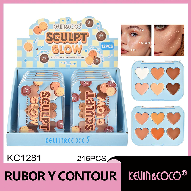   Crema de contorno de seis colores Flower Sweetheart