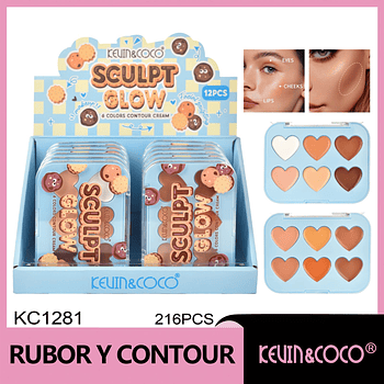   Crema de contorno de seis colores Flower Sweetheart