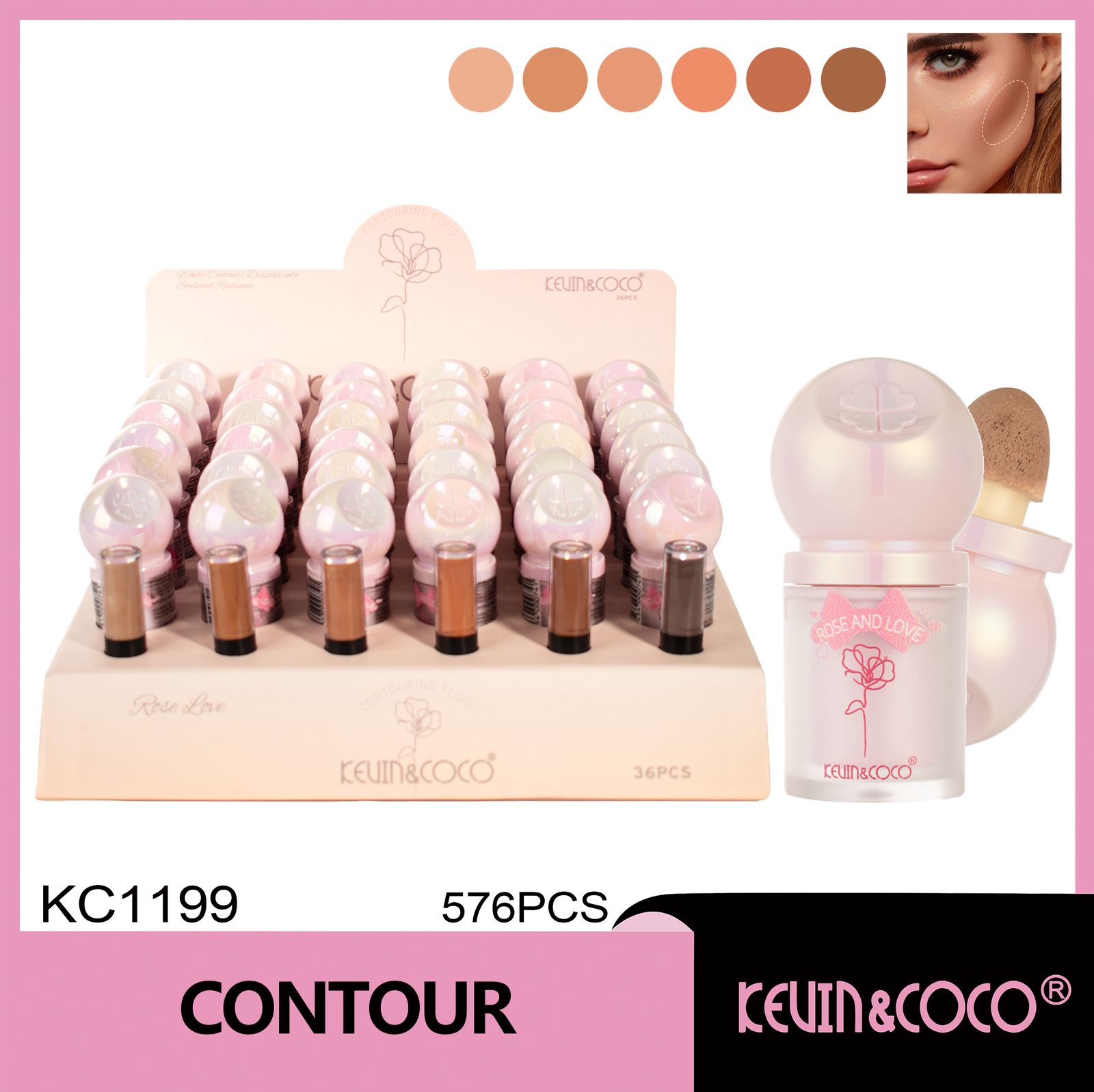   Solución reparadora de amor de rosas  Rubor y contorno