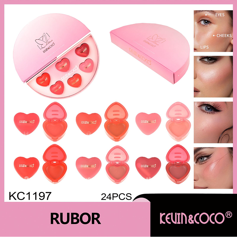   Colorete en crema Butterfly Shadow de 6 colores  rubor e iluminador