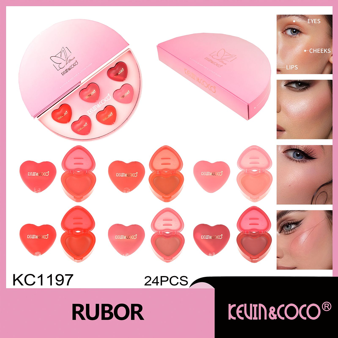   Colorete en crema Butterfly Shadow de 6 colores  rubor e iluminador 1