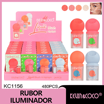 Colorete e iluminador líquido de granada de 8 colores (Grupo A)  rubor e iluminador