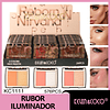  Paleta de colorete e iluminador Rebirth  rubor e iluminador