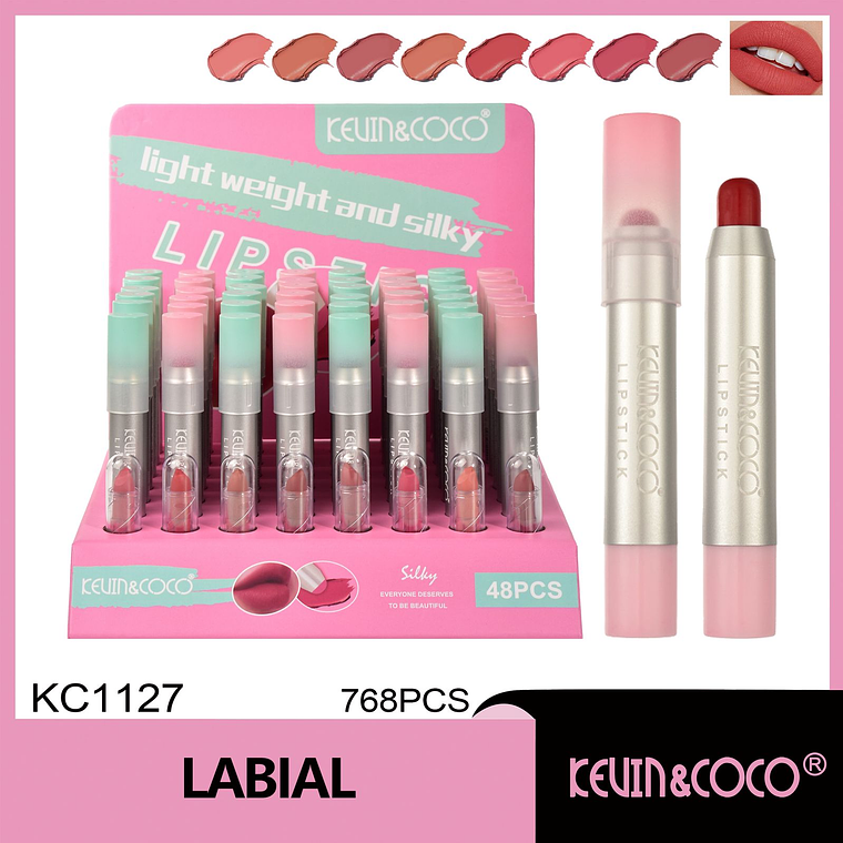   Lápiz labial color cereza menta claro  1