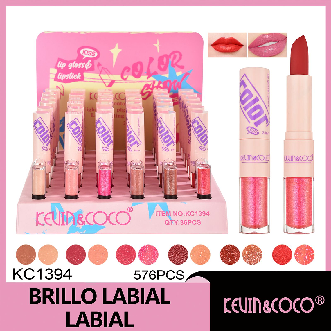   Barra de labios con brillo Color Bloom  1