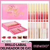 Set de brillo labial, pintalabios y delineador de labios