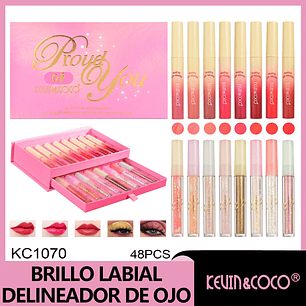 Set de brillo labial, pintalabios y delineador de labios