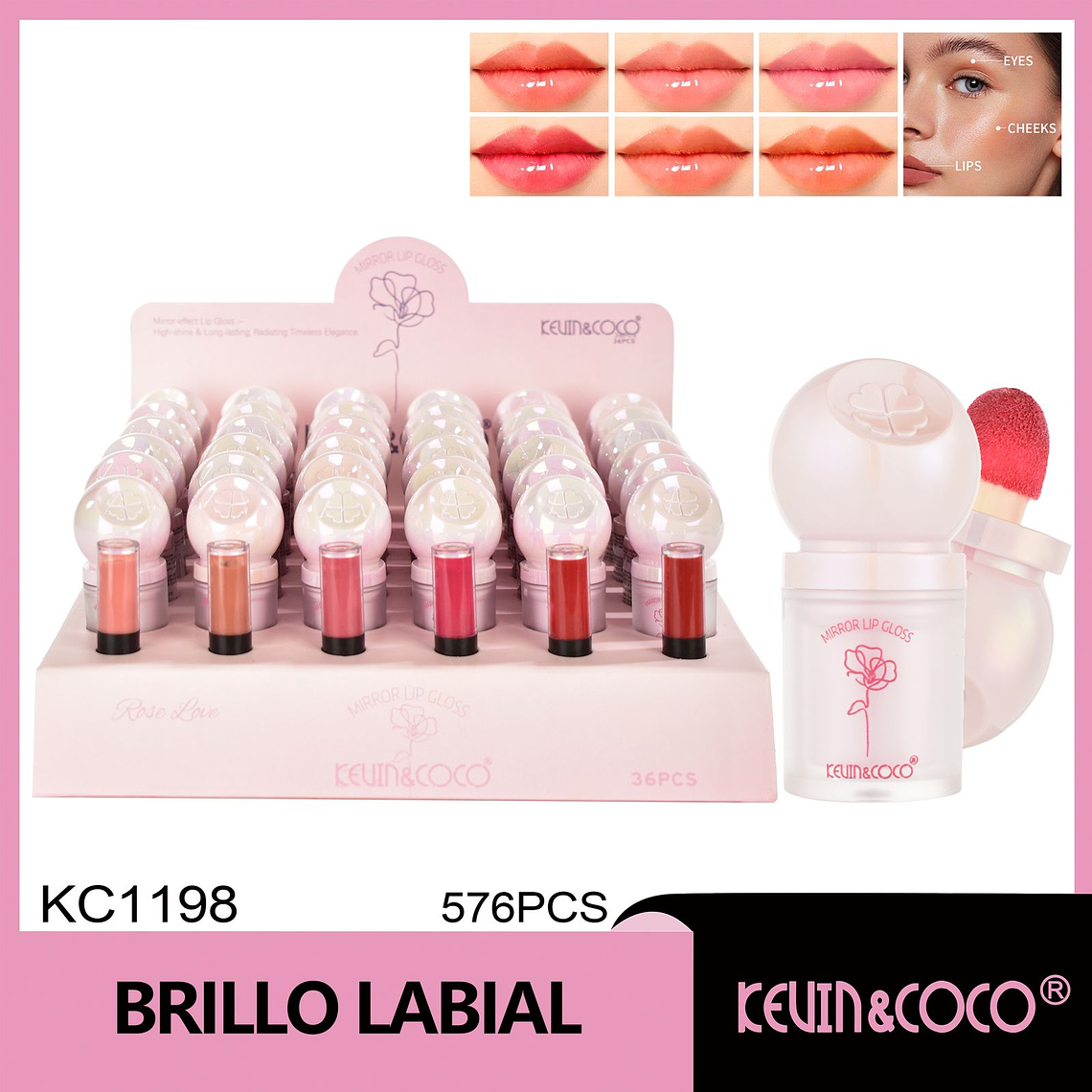   Brillo de labios Rose Love  1