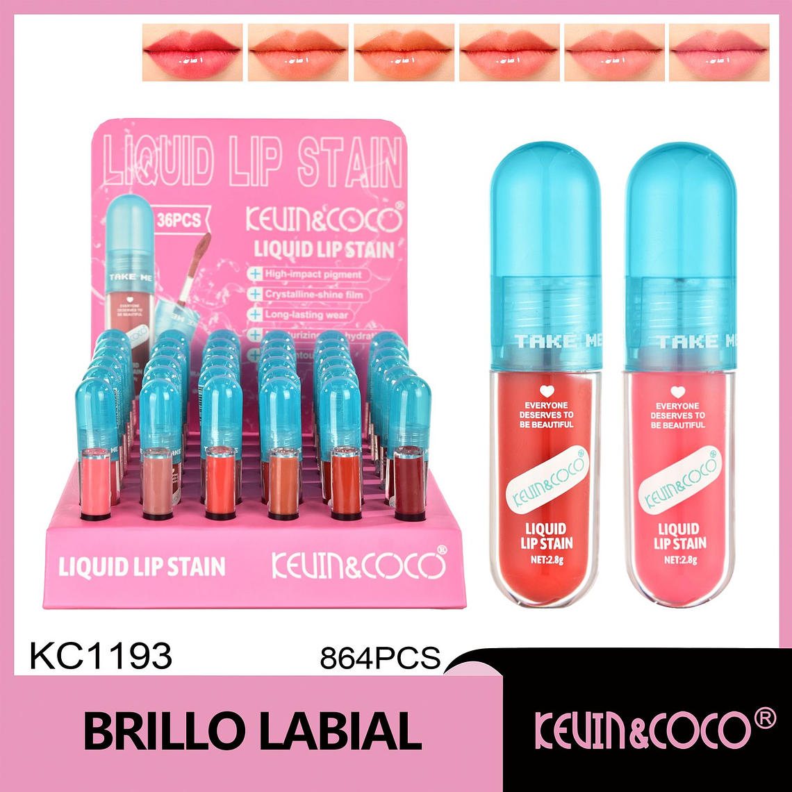 Tinte Labial Burbujas de Limón y Melocotón Helado 1